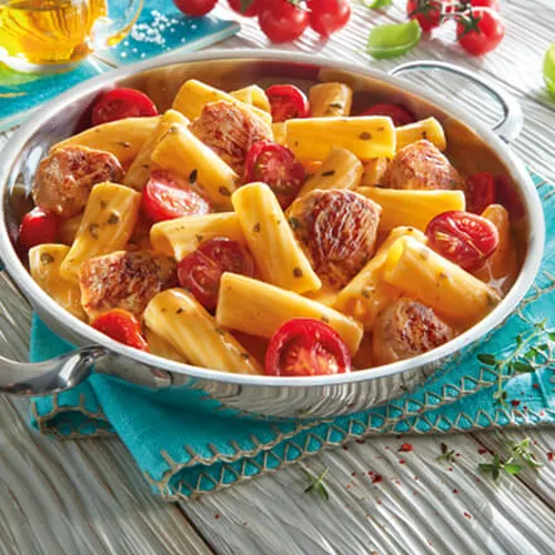 Abbildung Rigatoni Hähnchenpfanne